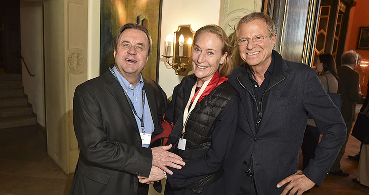 Ernst Freiberger, Leslie Freifrau von Wangenheim, Prof. Rüdiger Lange, Turn Around Aging Konferenz im Künstlerhaus München am 08.03.2024 / ©Foto: BrauerPhotos / Goran Nitschke 